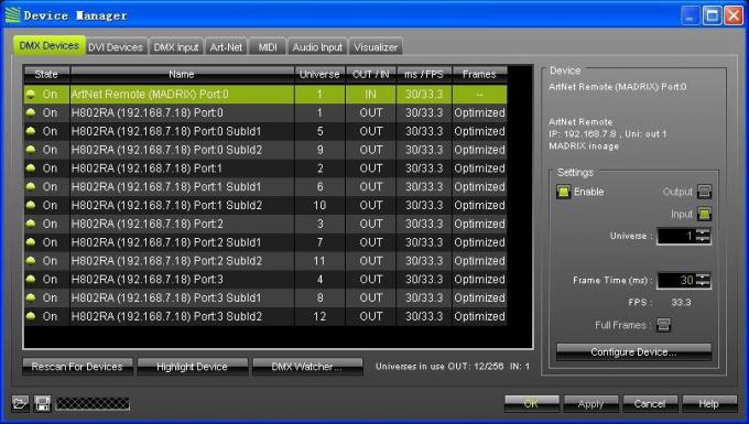 4096 pikseli Salve DMX LED Controller H802RA 4 porty Materiał ze stopu aluminium 12